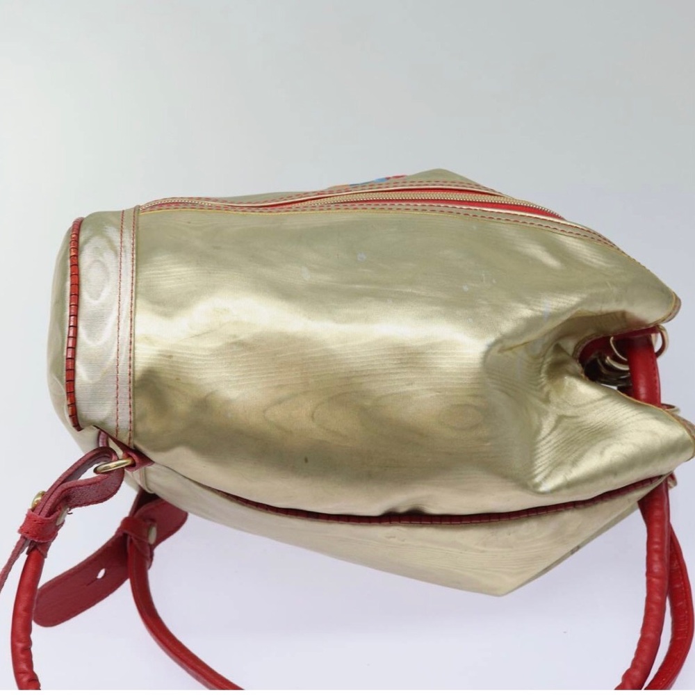 Loewe Cream Leather Bucket Backpack with Multicolor Anagram - Picture 6 of 15